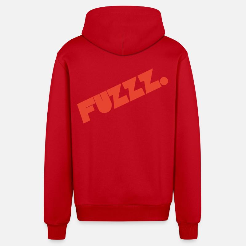 FUZZZ - Veste à capuche bio décontractée fabriquée en UE - rouge
