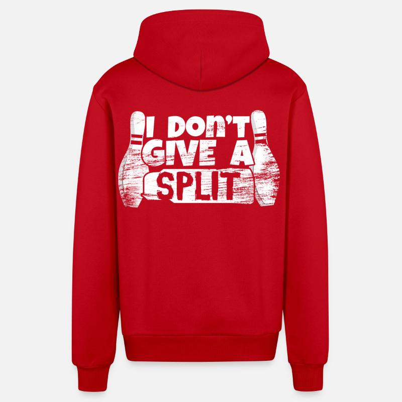 I Don't Give A Split - Organic Relaxed Kapuzenjacke Made in EU - Rot