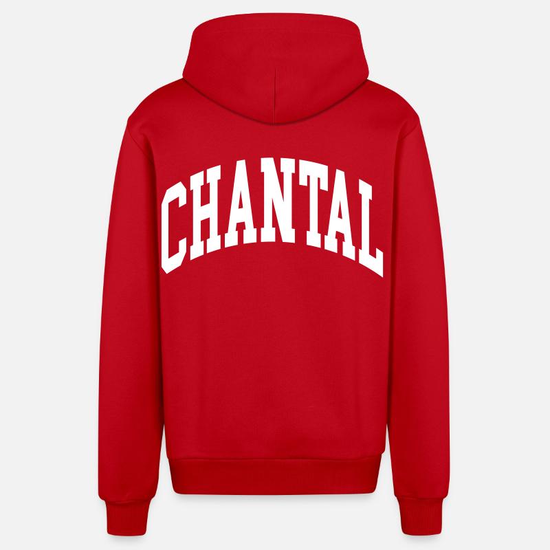 Chantal - Veste à capuche bio décontractée fabriquée en UE - rouge