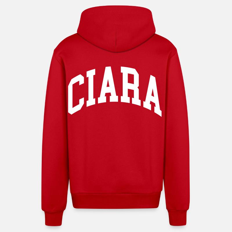 Ciara - Veste à capuche bio décontractée fabriquée en UE - rouge