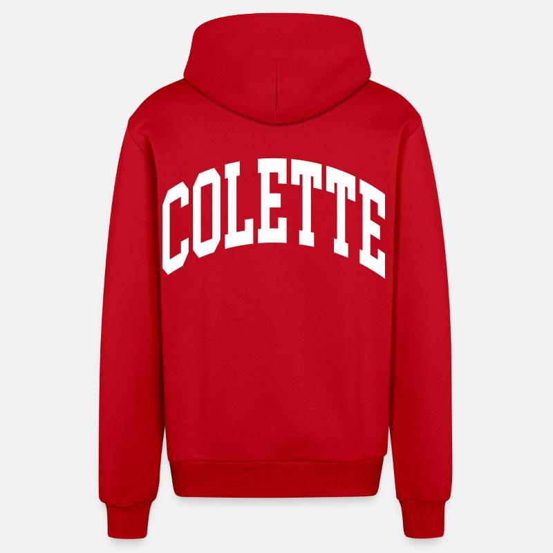 Colette - Veste à capuche bio décontractée fabriquée en UE - rouge