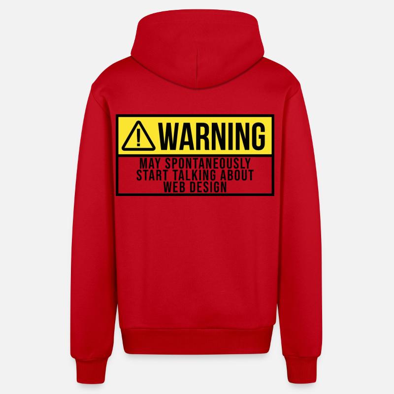 Conception de sites web - Veste à capuche bio décontractée fabriquée en UE - rouge