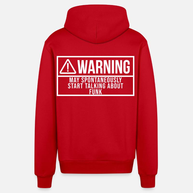 funk - Veste à capuche bio décontractée fabriquée en UE - rouge