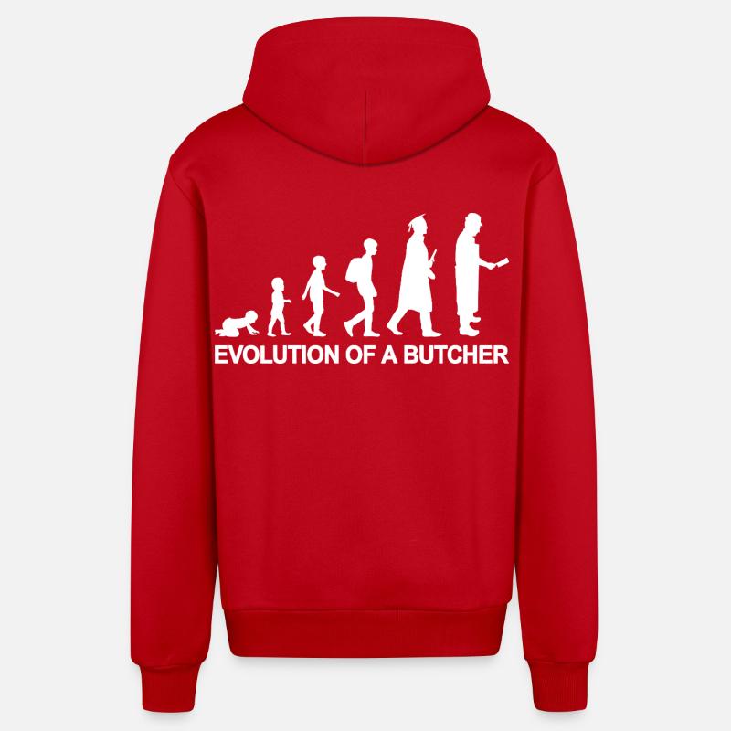 Boucher Evolution - Veste à capuche bio décontractée fabriquée en UE - rouge