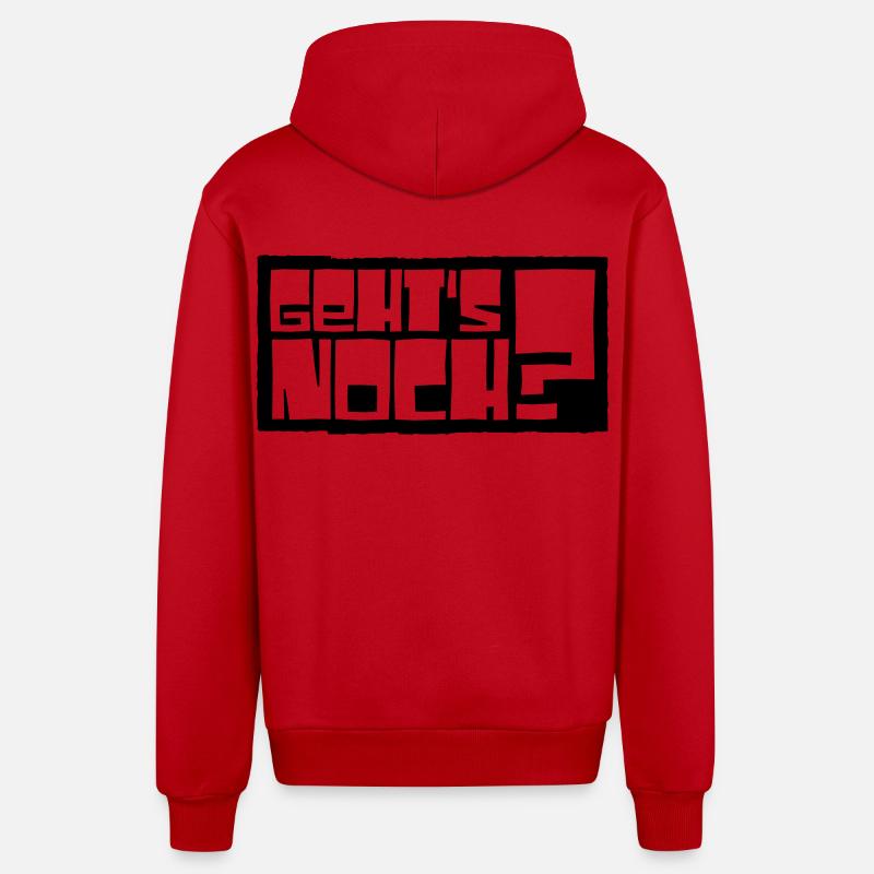 Est-ce encore possible ? - Veste à capuche bio décontractée fabriquée en UE - rouge