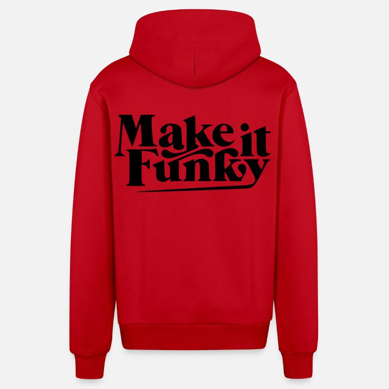 Rendez-le funky - Veste à capuche bio décontractée fabriquée en UE - rouge