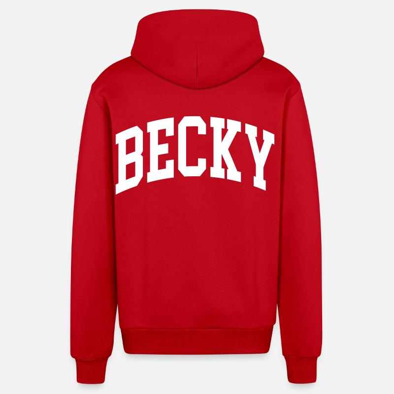 Becky - Veste à capuche bio décontractée fabriquée en UE - rouge