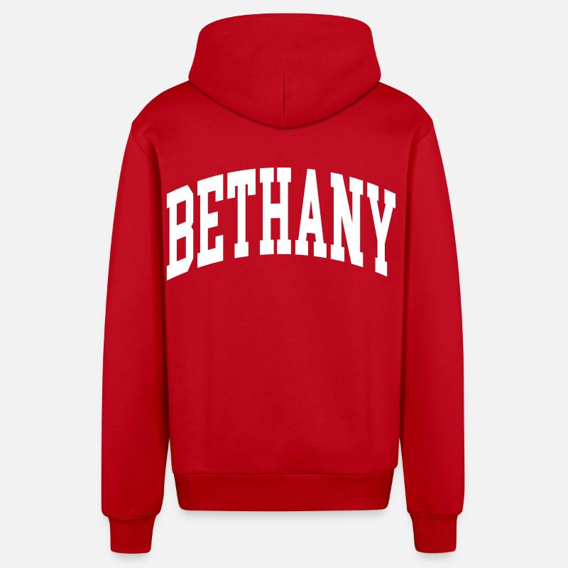 Bethany - Veste à capuche bio décontractée fabriquée en UE - rouge