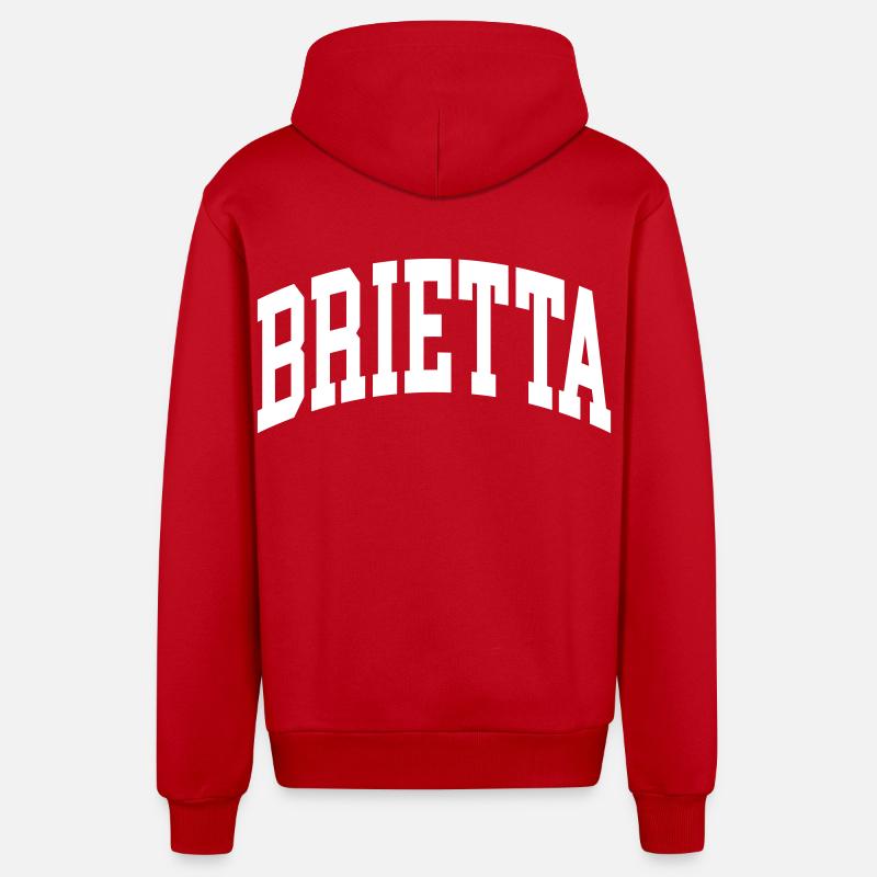 Brietta - Veste à capuche bio décontractée fabriquée en UE - rouge