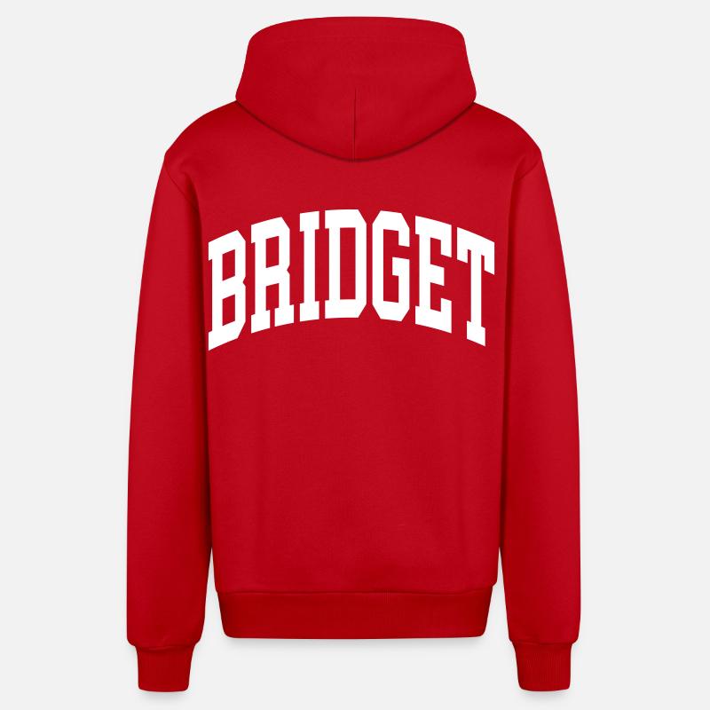 Bridget - Veste à capuche bio décontractée fabriquée en UE - rouge