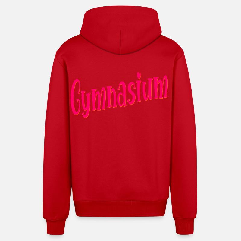Changement d’école École grammaticale - Veste à capuche bio décontractée fabriquée en UE - rouge