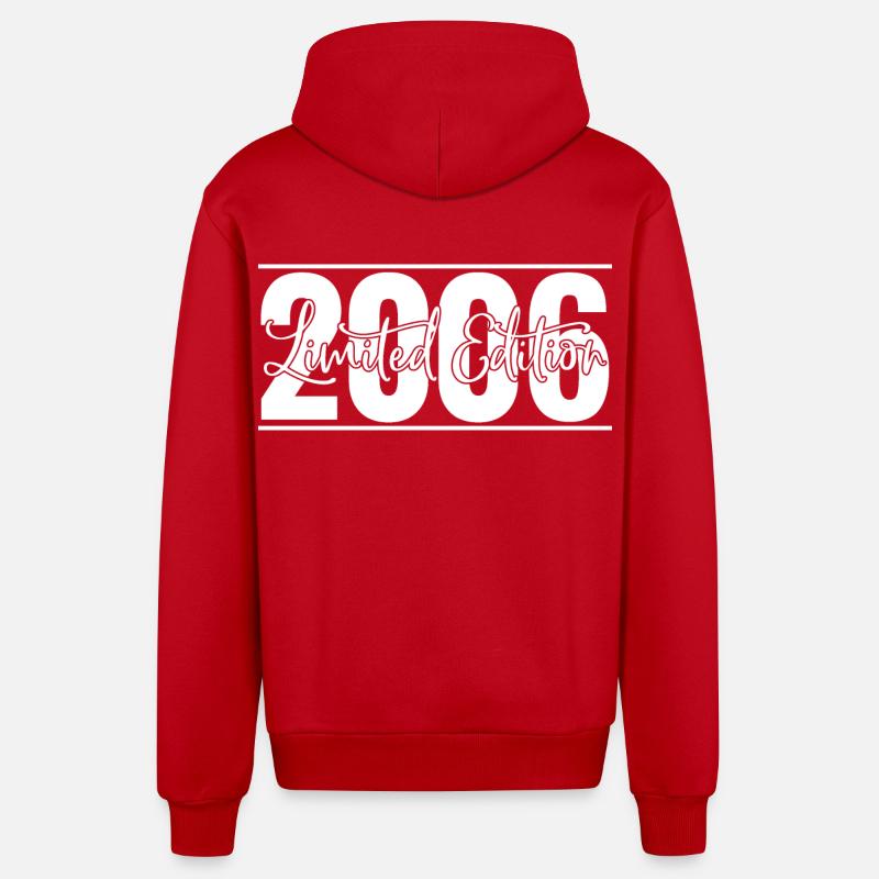 Edition limitée 2006 - Veste à capuche bio décontractée fabriquée en UE - rouge