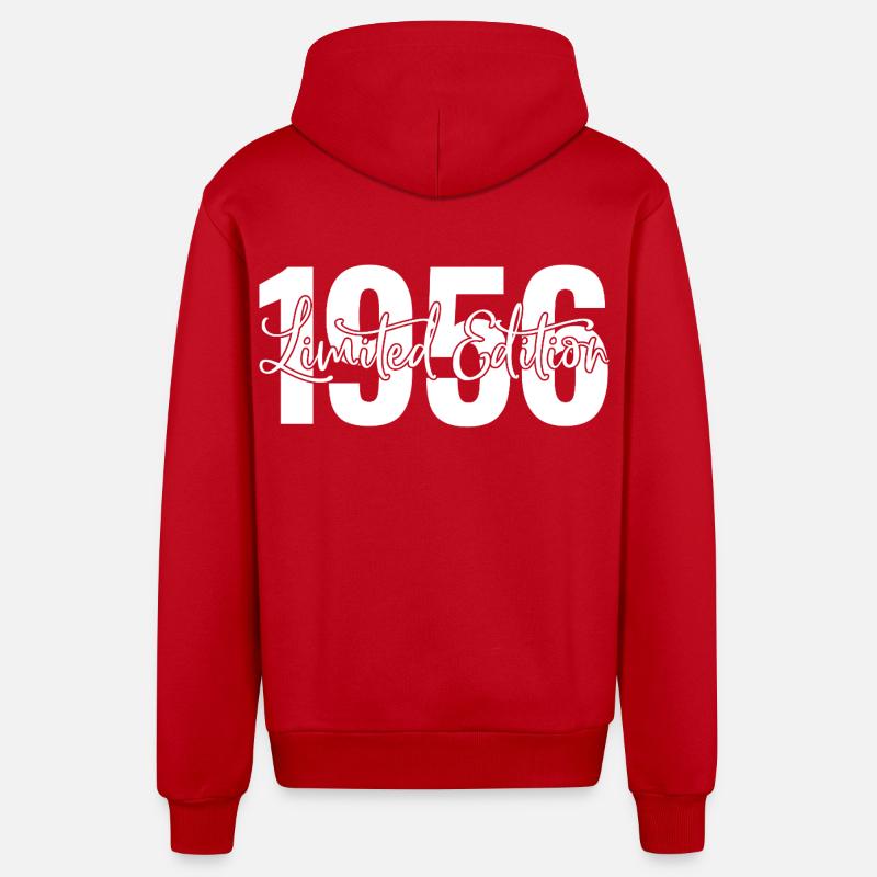 Edition limitée 1956 - Veste à capuche bio décontractée fabriquée en UE - rouge