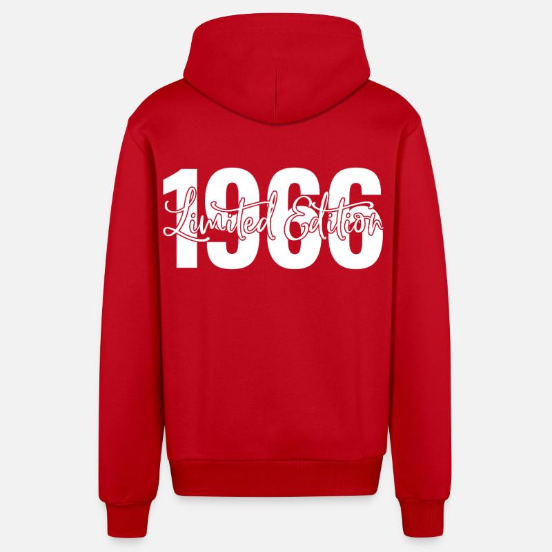 Edition limitée 1966 - Veste à capuche bio décontractée fabriquée en UE - rouge