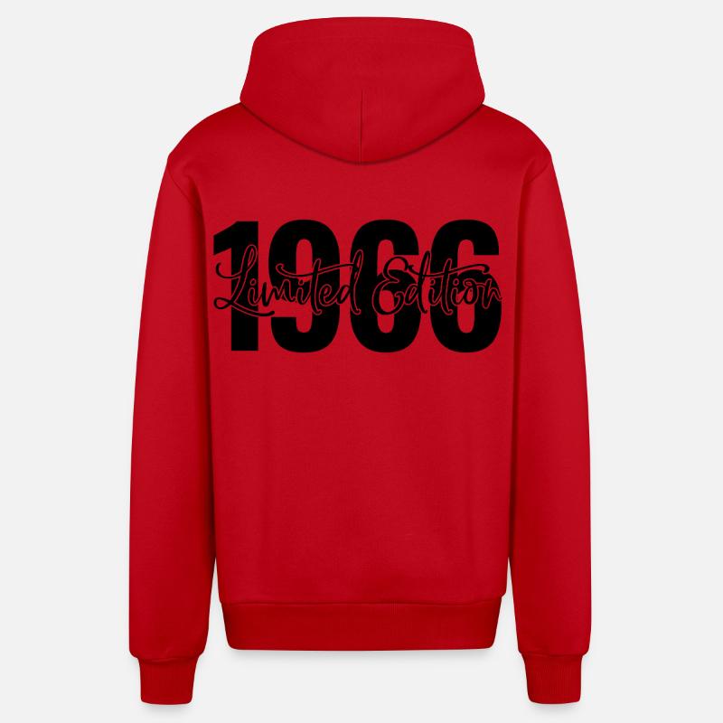 Edition limitée 1966 - Veste à capuche bio décontractée fabriquée en UE - rouge