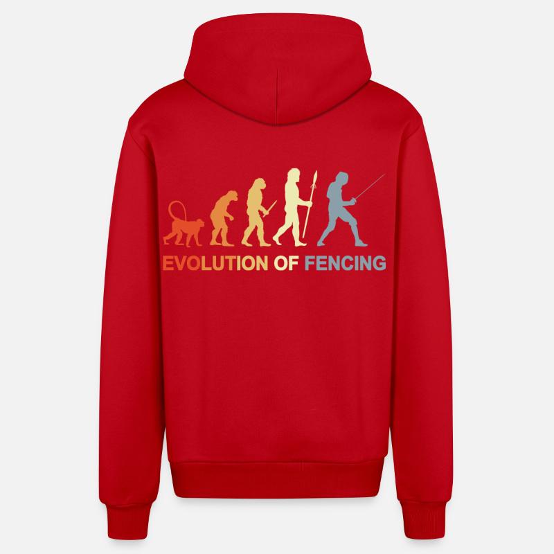 Fechter Evolution - Organic Relaxed Kapuzenjacke Made in EU - Rot