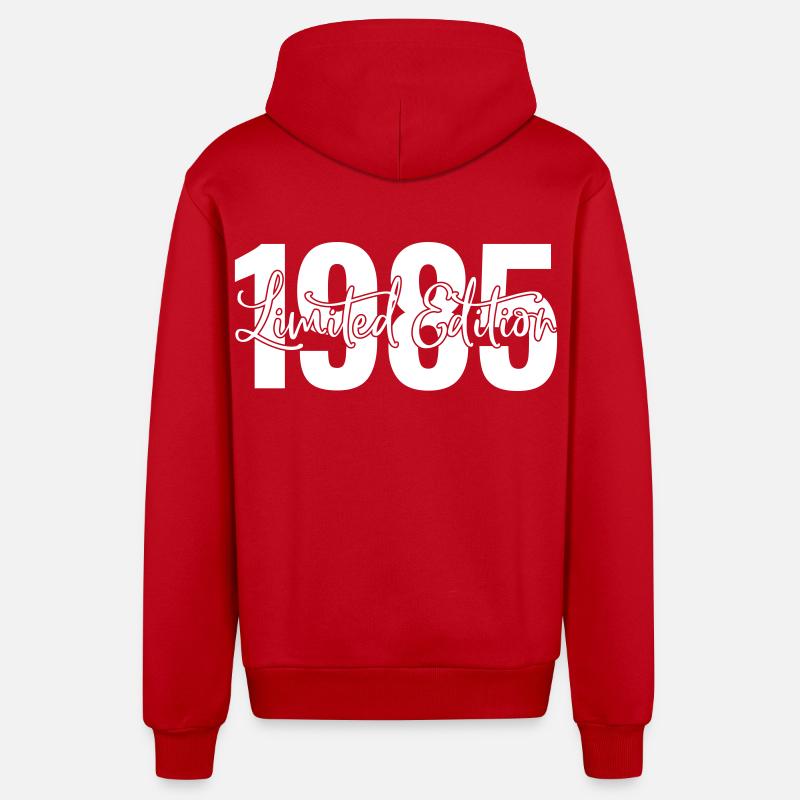 Edition limitée 1985 - Veste à capuche bio décontractée fabriquée en UE - rouge