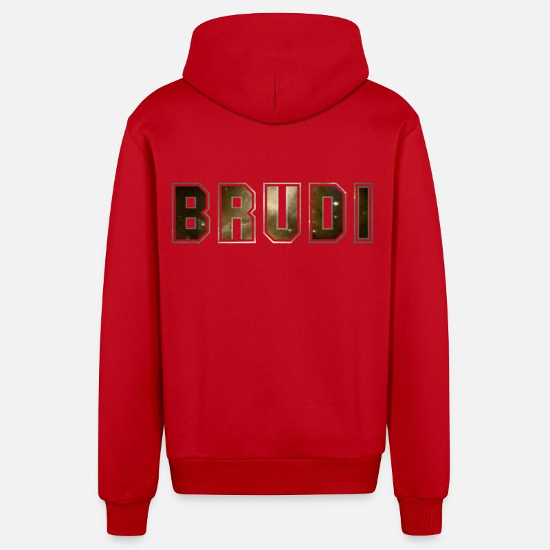 Brudi - Organic Relaxed Kapuzenjacke Made in EU - Rot