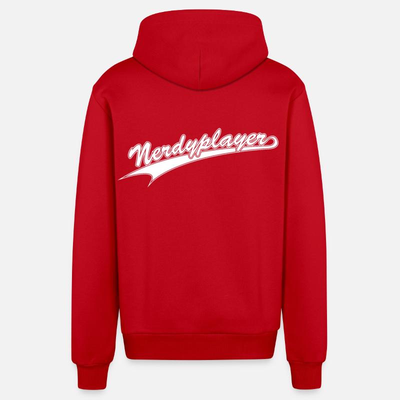 NERDY pour toujours - Nerdyplayer - Veste à capuche bio décontractée fabriquée en UE - rouge