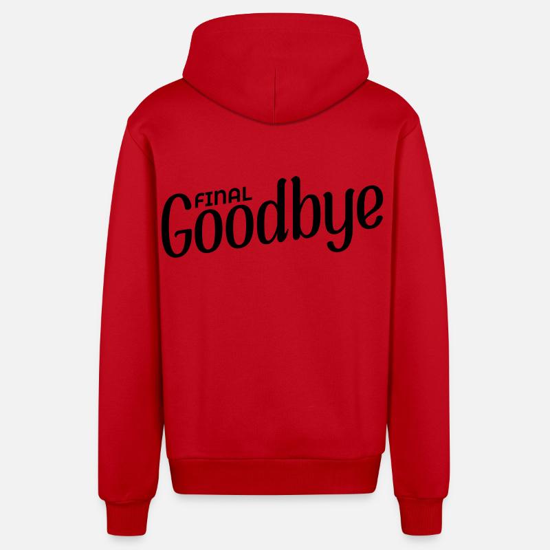 Final Goodbye - Organic Relaxed Hooded Jacket Made in EU - red