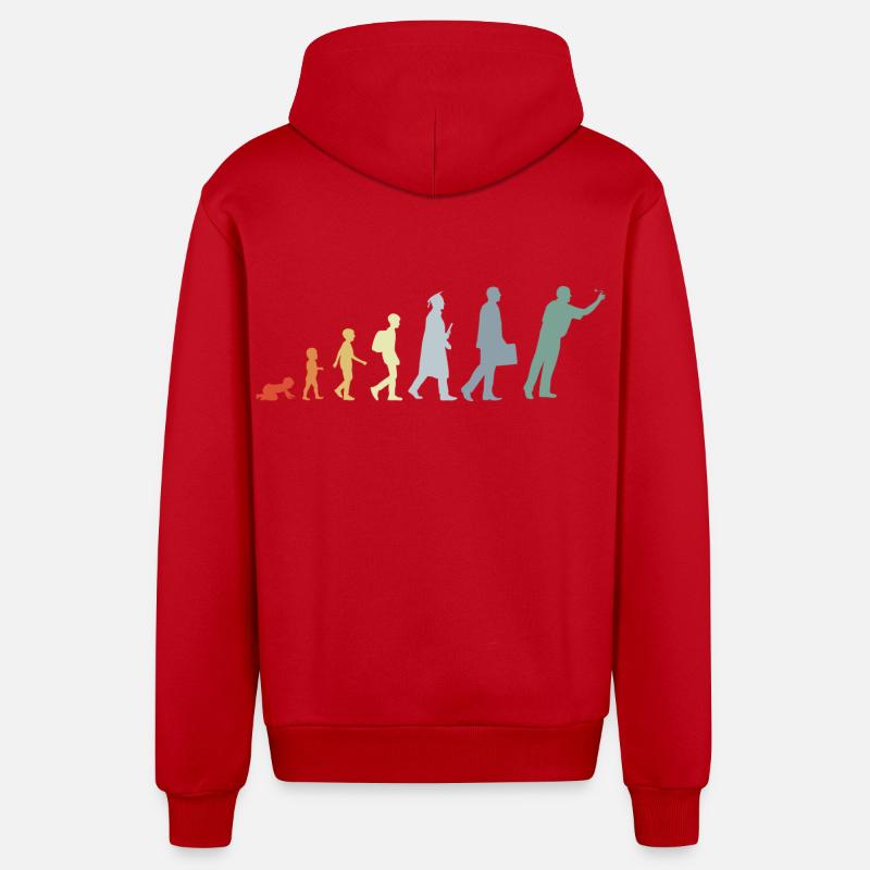Darter Evolution - Organic Relaxed Kapuzenjacke Made in EU - Rot