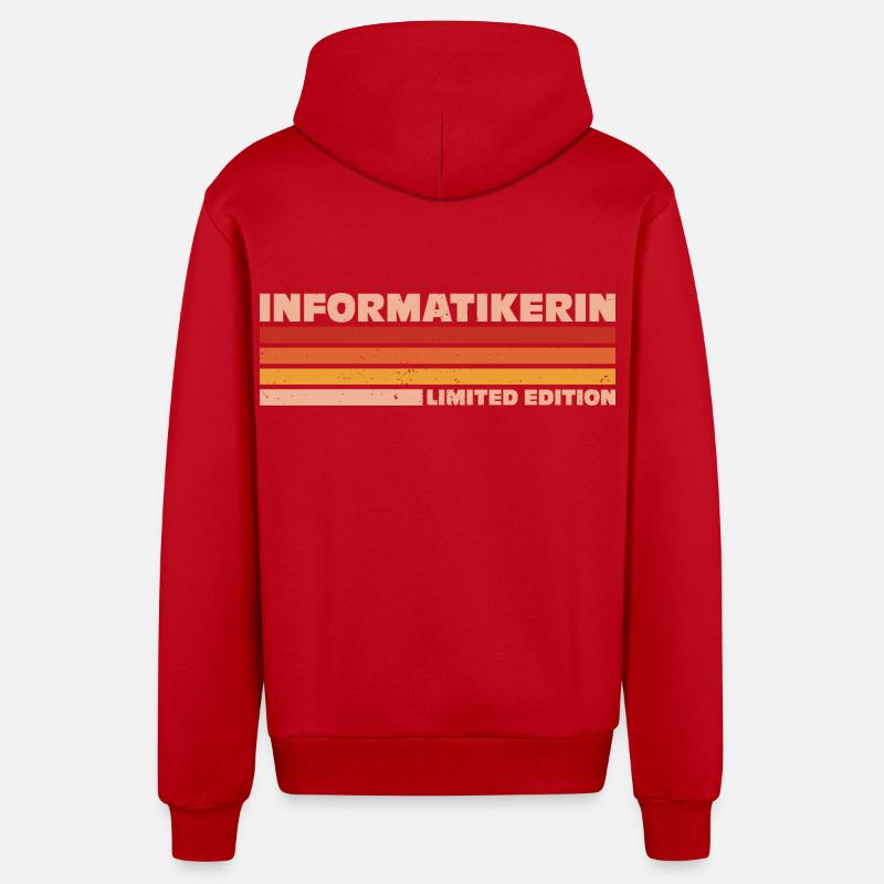 Informatikerin Informatiker Programmiererin - Organic Relaxed Kapuzenjacke Made in EU - Rot