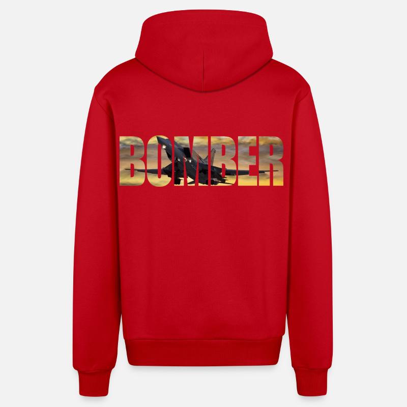 Bomber Tu-22 M3 - Organic Relaxed Kapuzenjacke Made in EU - Rot
