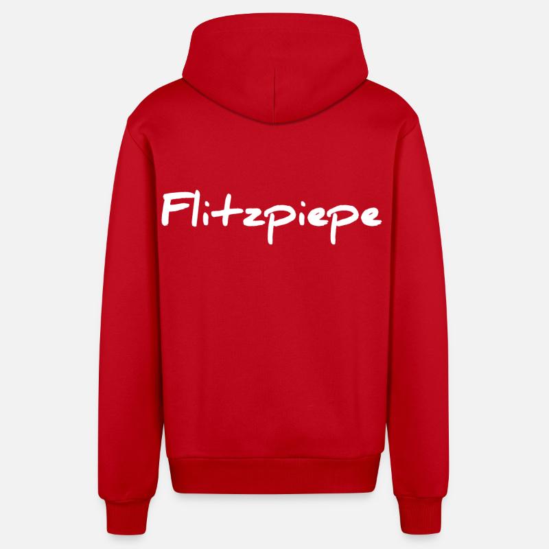 Flitzpiepe - Organic Relaxed Kapuzenjacke Made in EU - Rot
