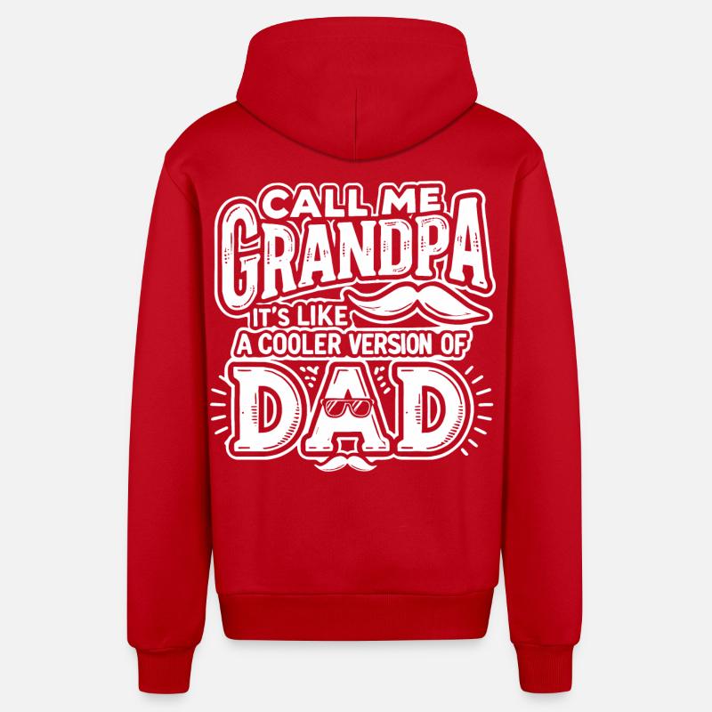 Glacière Papi - Veste à capuche bio décontractée fabriquée en UE - rouge