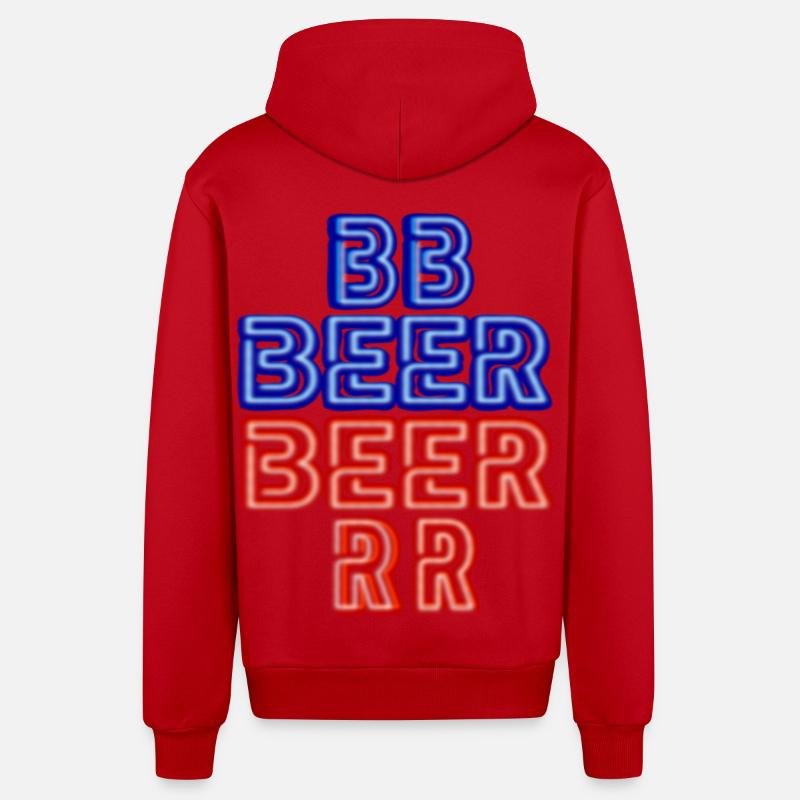 BIER - Organic Relaxed Kapuzenjacke Made in EU - Rot