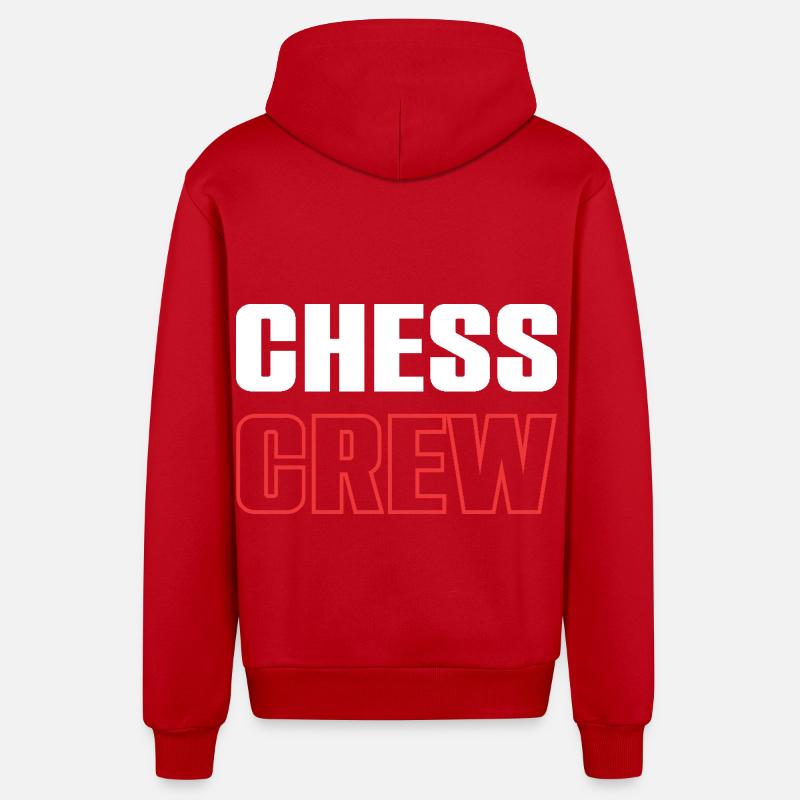 Équipe d’échecs - Veste à capuche bio décontractée fabriquée en UE - rouge