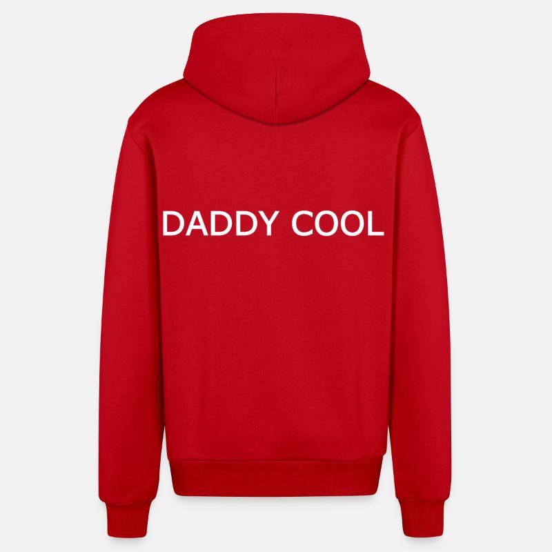Daddy cool - Veste à capuche bio décontractée fabriquée en UE - rouge