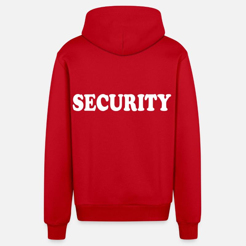 Security - Veste à capuche bio décontractée fabriquée en UE - rouge