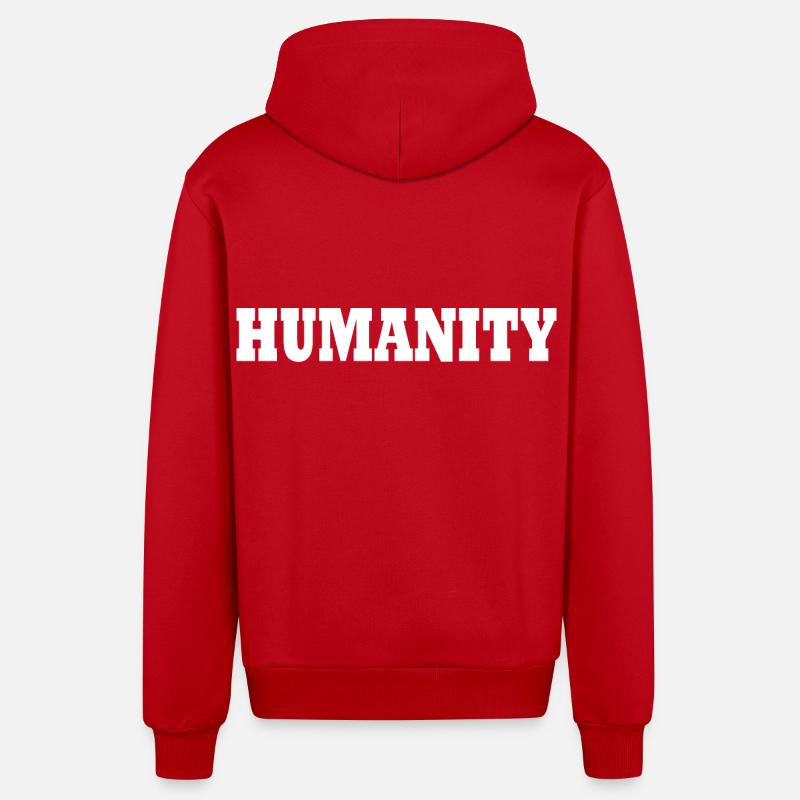 Humanity - Organic Relaxed Hooded Jacket Made in EU - red