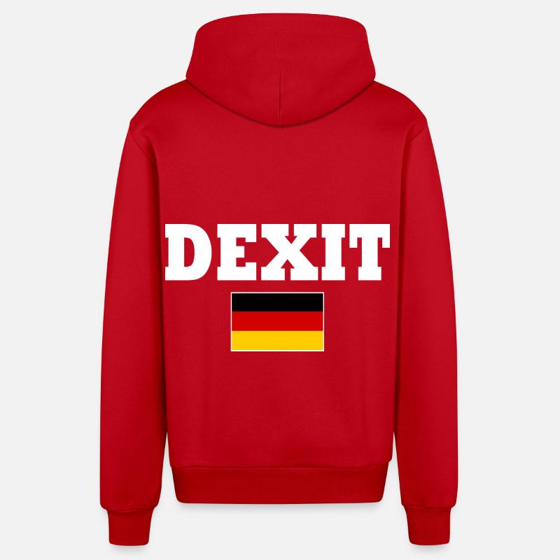 Dexit - Organic Relaxed Kapuzenjacke Made in EU - Rot
