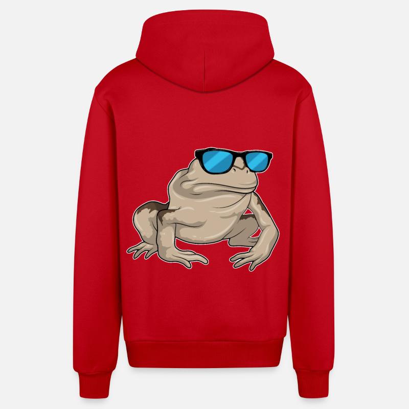 Lunettes de soleil Frog - Veste à capuche bio décontractée fabriquée en UE - rouge
