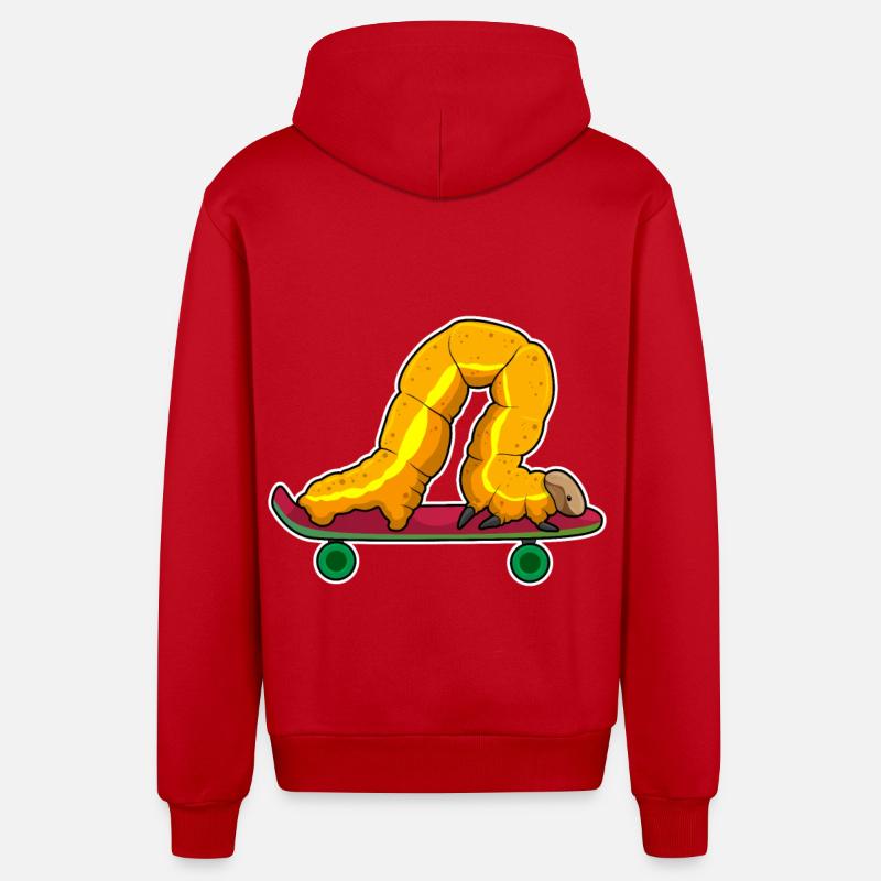 Caterpillar Skater Skateboard - Veste à capuche bio décontractée fabriquée en UE - rouge