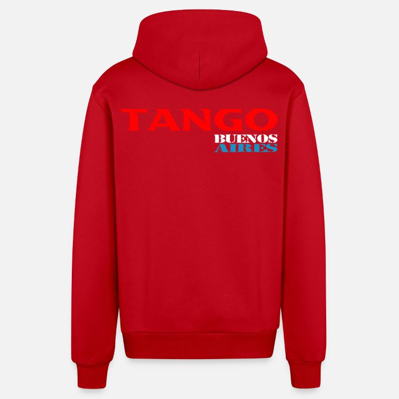 Tango - Veste à capuche bio décontractée fabriquée en UE - rouge