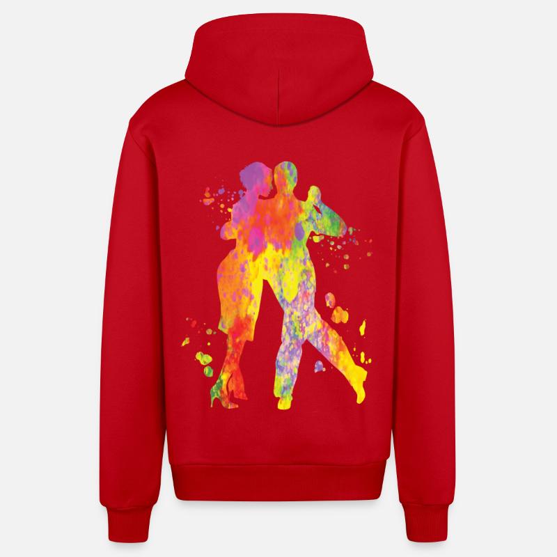 Tango Argentin Danse Milonga Vals - Veste à capuche bio décontractée fabriquée en UE - rouge