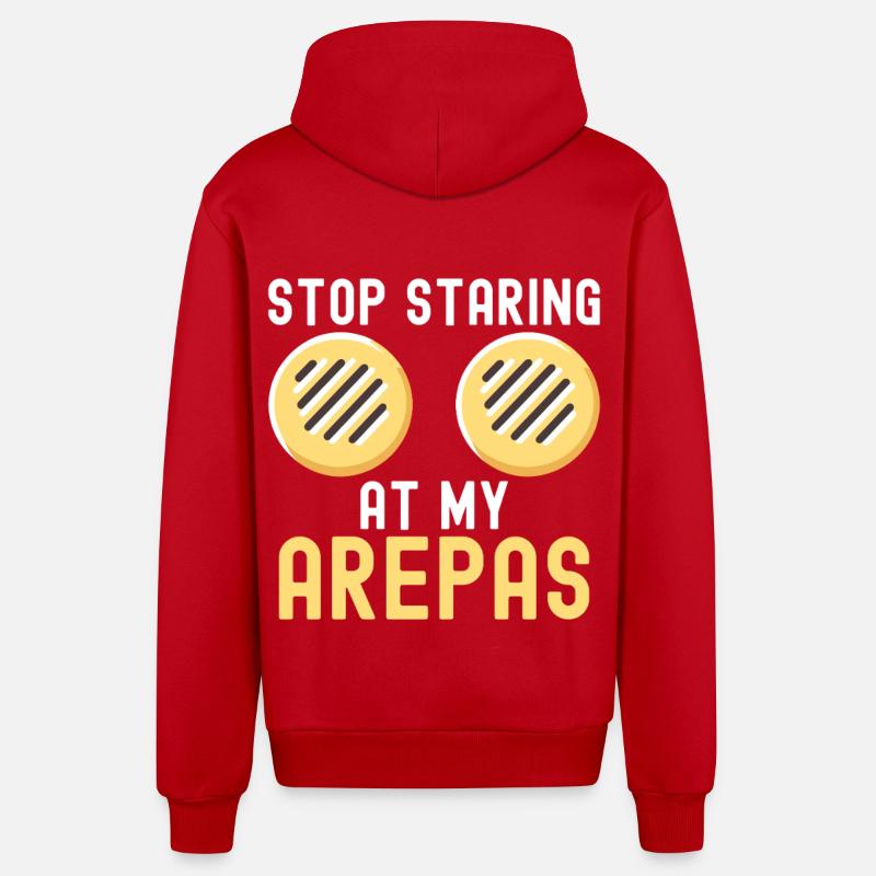 Arepas vénézuélienne - Veste à capuche bio décontractée fabriquée en UE - rouge