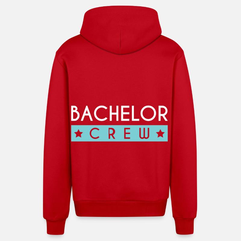 Équipage Bachelor - Veste à capuche bio décontractée fabriquée en UE - rouge