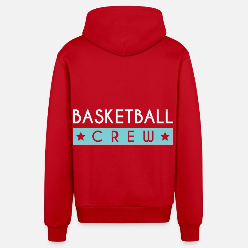 Équipe de basket-ball - Veste à capuche bio décontractée fabriquée en UE - rouge