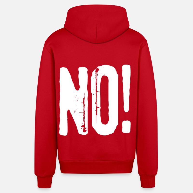 NO! - Veste à capuche bio décontractée fabriquée en UE - rouge