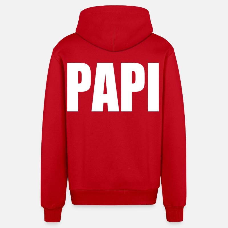 Papi - Organic Relaxed Hooded Jacket Made in EU - red