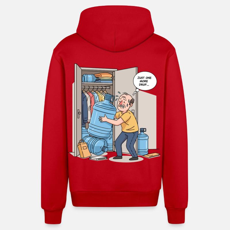 Nur ein weiterer Tropfen... - Organic Relaxed Kapuzenjacke Made in EU - Rot
