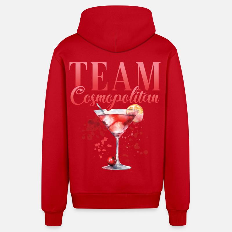 Cocktail Bartender Team Cosmopolitan - Veste à capuche bio décontractée fabriquée en UE - rouge