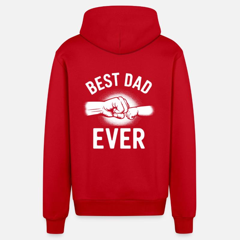 Best Dad Ever – Faust - Organic Relaxed Kapuzenjacke Made in EU - Rot