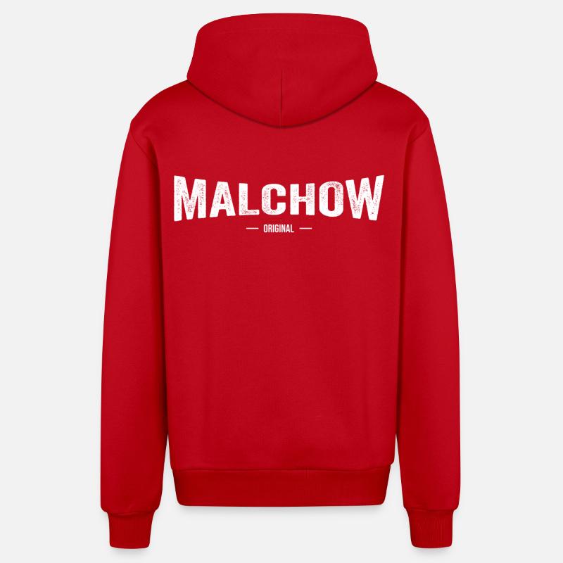 Malchow Original - Organic Relaxed Kapuzenjacke Made in EU - Rot