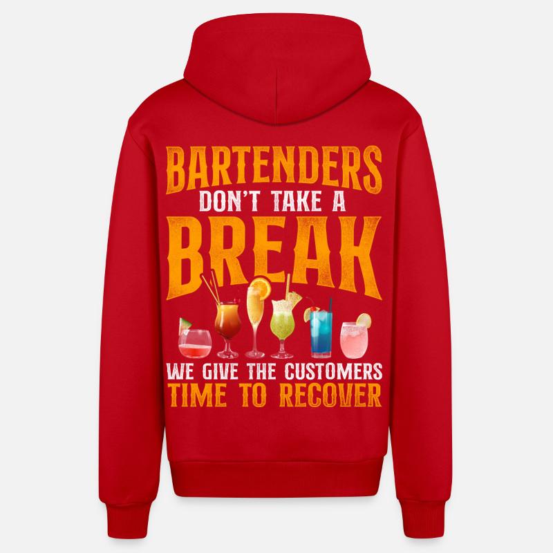 Bartender Mixologist Bartenders - Organic Relaxed Kapuzenjacke Made in EU - Rot