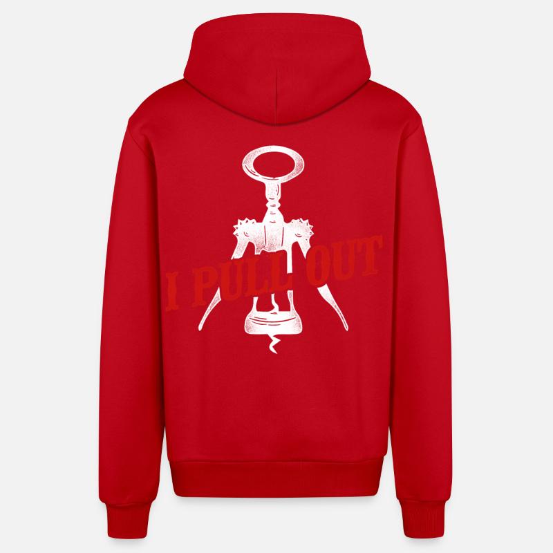 Barman Mixologue Décapsuleur - Veste à capuche bio décontractée fabriquée en UE - rouge